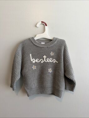 Gerber Modern Moments Gray Knit Baby Sweater